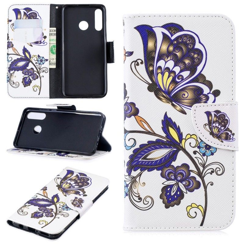 Leren Hoesje voor Huawei P30 Lite Vlindertattoo