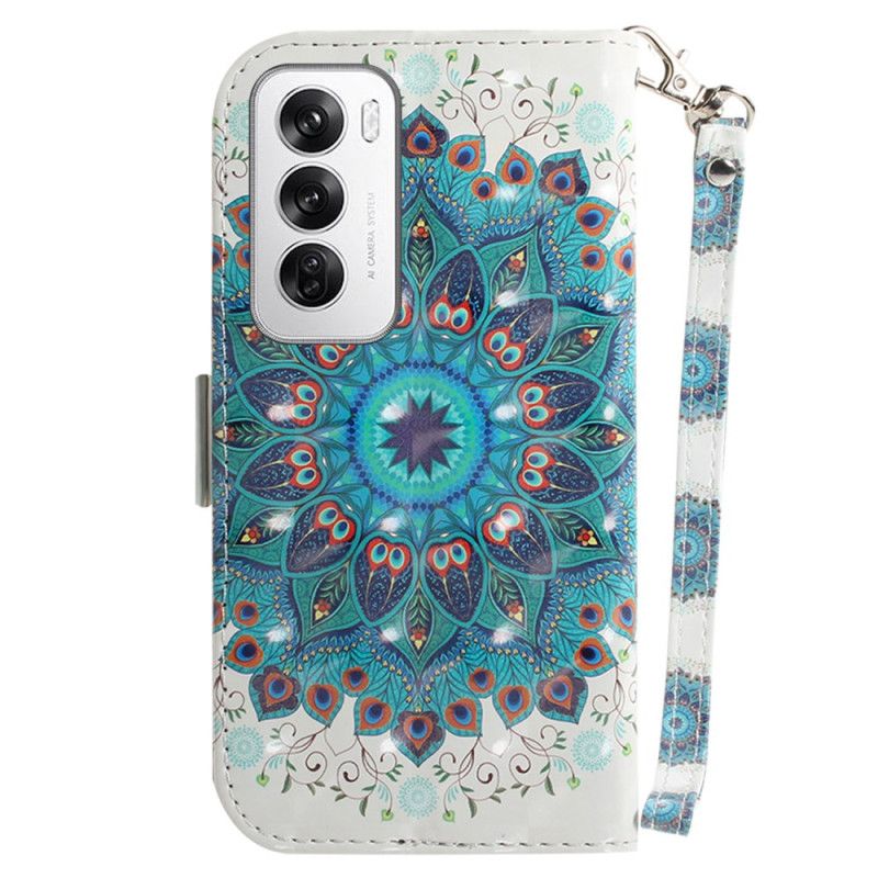 Bescherming Hoesje Oppo Reno 12 5g Groene Mandala Met Bandje