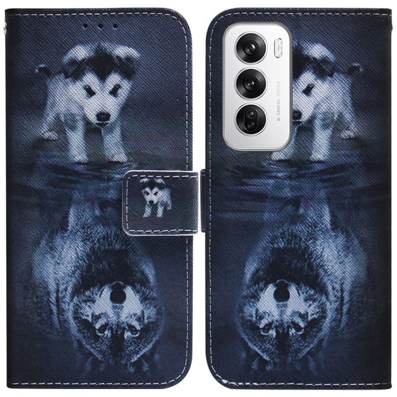 Flip Case Leren Oppo Reno 12 5g Puppydroom