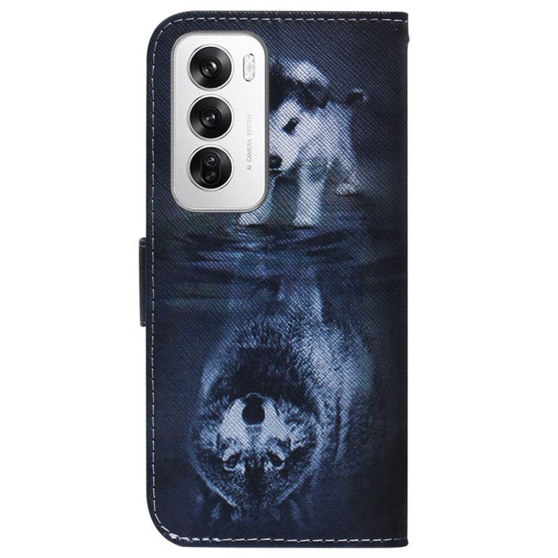 Flip Case Leren Oppo Reno 12 5g Puppydroom