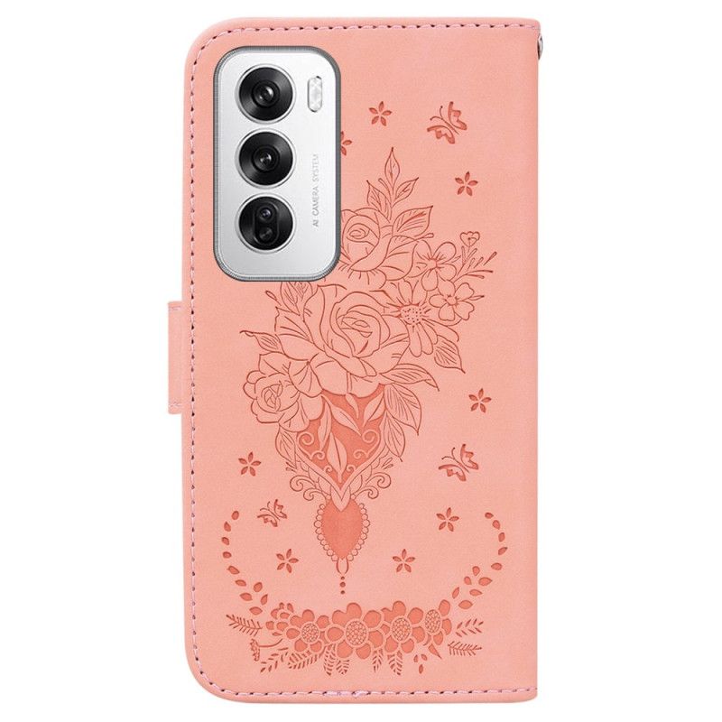 Folio-hoesje Oppo Reno 12 5g Floralie Met Riempje