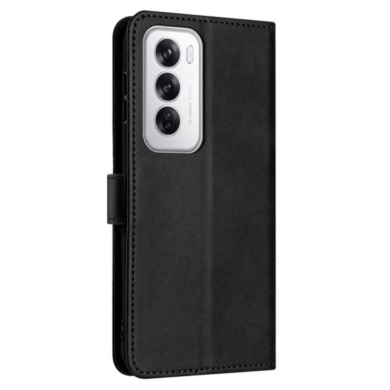 Folio-hoesje Oppo Reno 12 5g Telefoonhoesje Ledereffect Met Riem