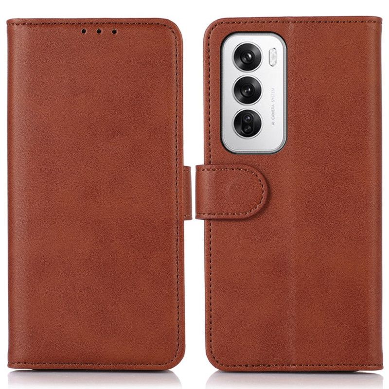 Folio-hoesje Oppo Reno 12 5g Telefoonhoesje Ledertextuur