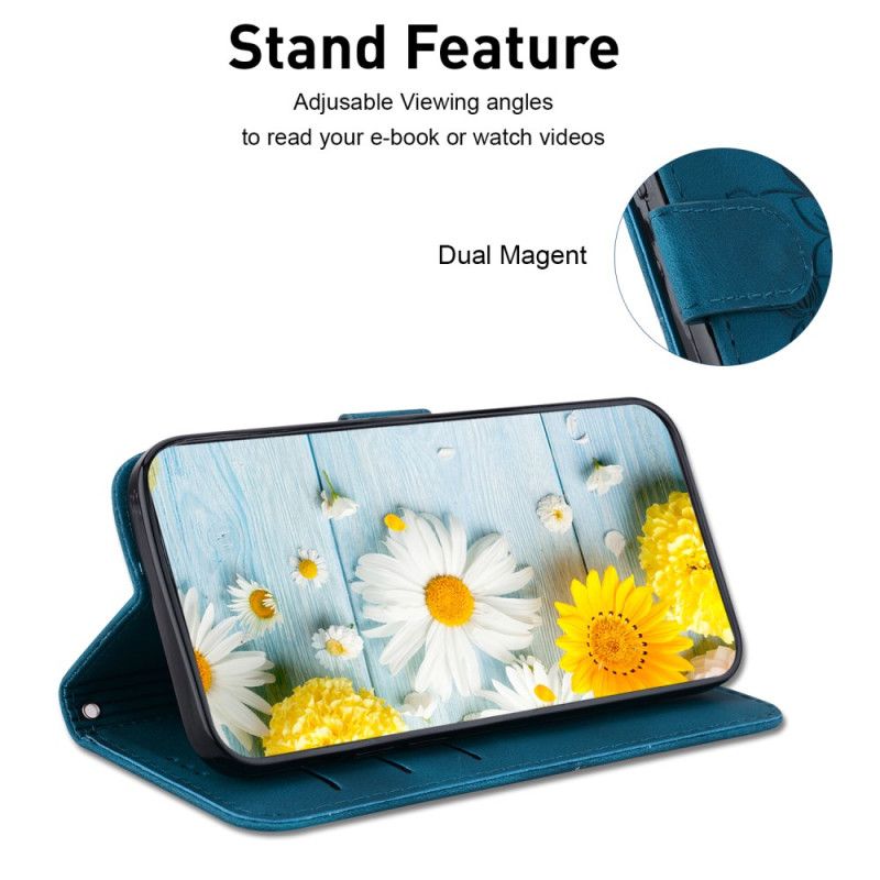 Folio-hoesje Oppo Reno 12 5g Telefoonhoesje Leliebloemen