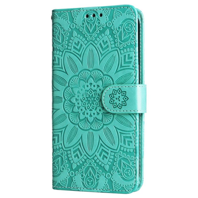 Folio-hoesje Oppo Reno 12 5g Telefoonhoesje Zonnebloempatroon En Riem