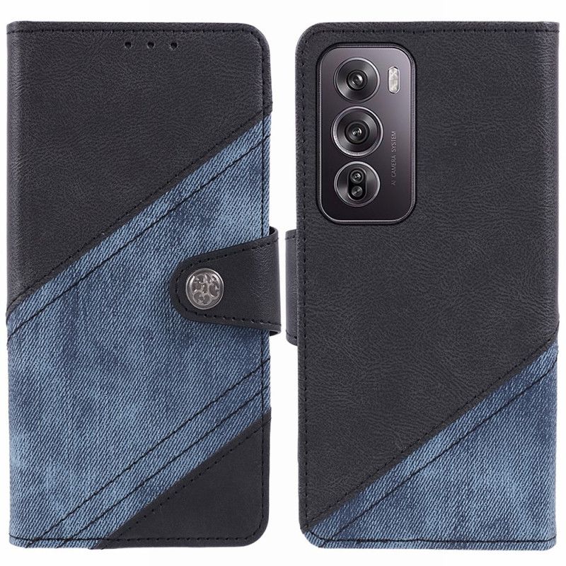 Leren Hoesje Voor Oppo Reno 12 5g Bi-textuur