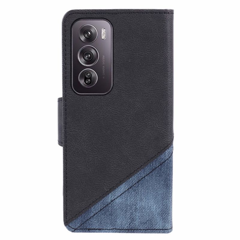 Leren Hoesje Voor Oppo Reno 12 5g Bi-textuur