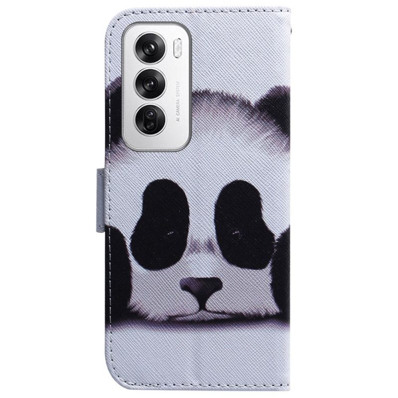 Leren Hoesje Voor Oppo Reno 12 5g Panda