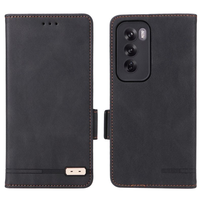 Leren Hoesje Voor Oppo Reno 12 5g Vintagestijl