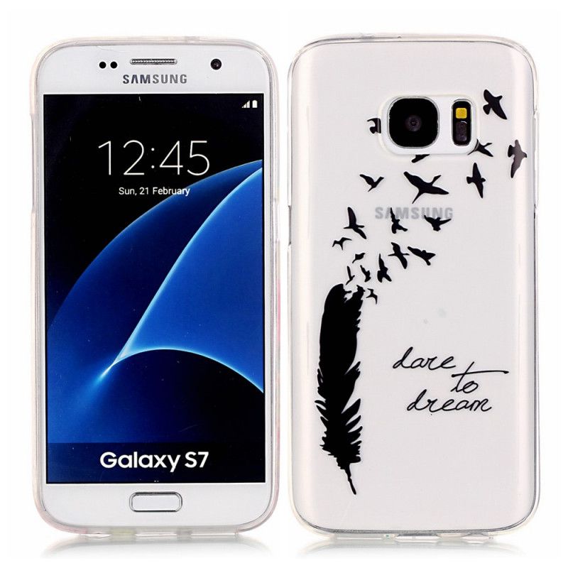 Cover Hoesje Samsung Galaxy S7 Telefoonhoesje Durf Te Dromen