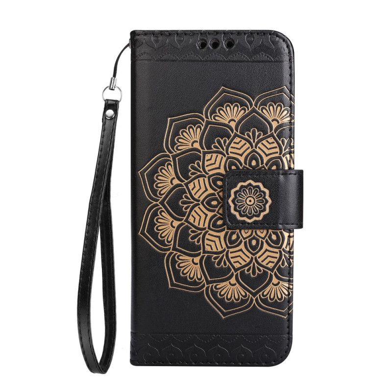 Flip Case Leren Samsung Galaxy S7 Roségoud Afneembare Schelpmandala