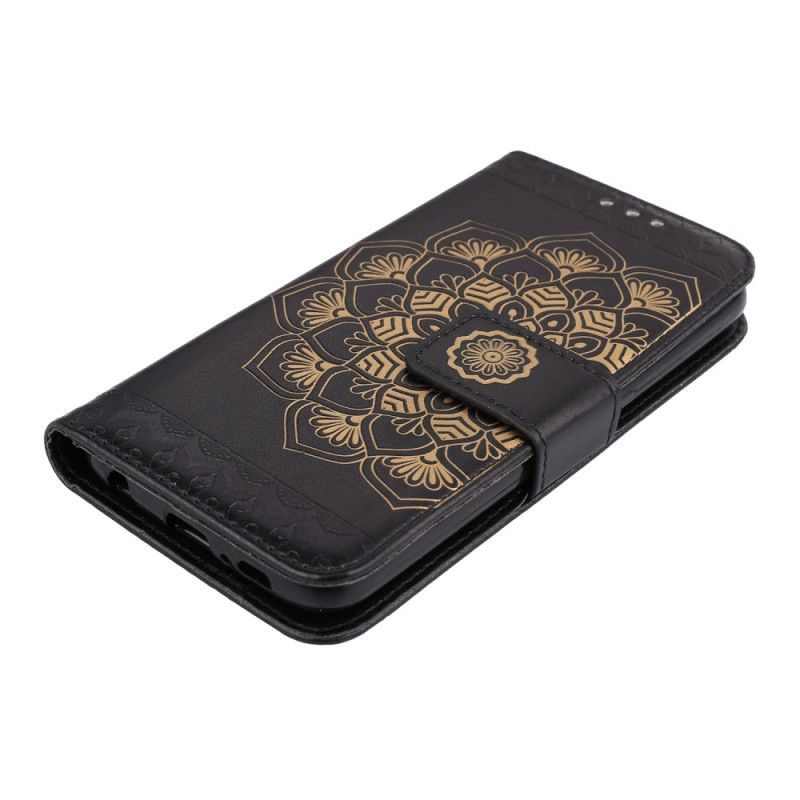 Flip Case Leren Samsung Galaxy S7 Roségoud Afneembare Schelpmandala