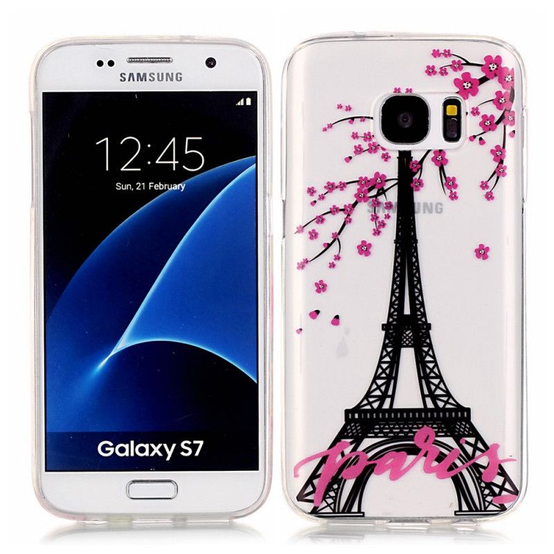 Hoesje Samsung Galaxy S7 Bloemrijke Eiffeltoren