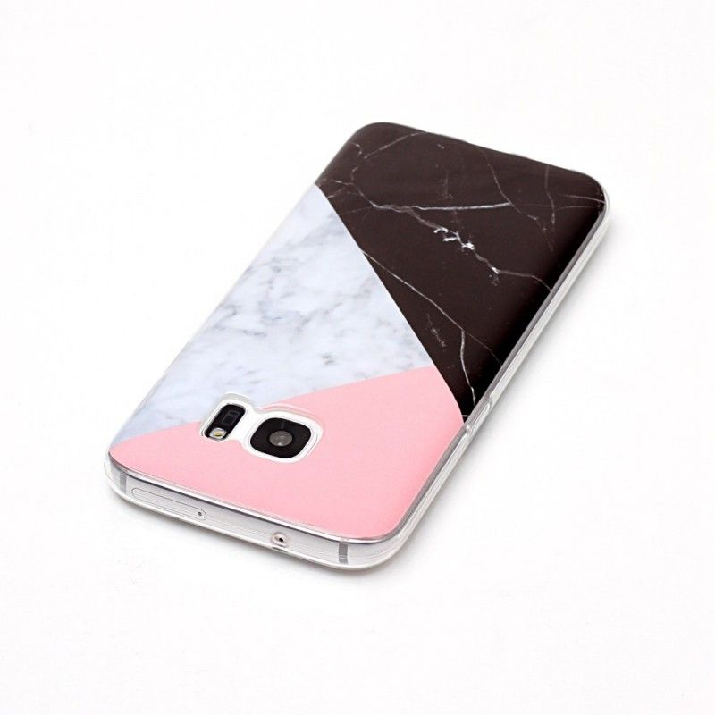 Hoesje Samsung Galaxy S7 Geometrisch Marmereffect