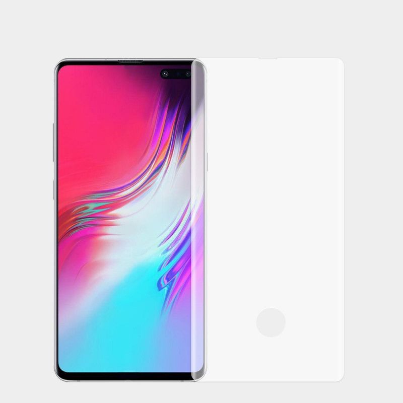 Bescherming Van Gehard Glas Samsung Galaxy S10 5G Transparant Zwart Pinwuyo