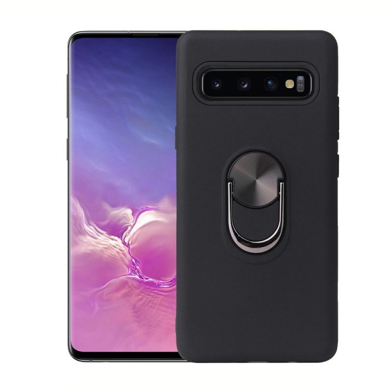 Case Hoesje Samsung Galaxy S10 5G Rood Zwart Telefoonhoesje Afneembaar Met Steunring