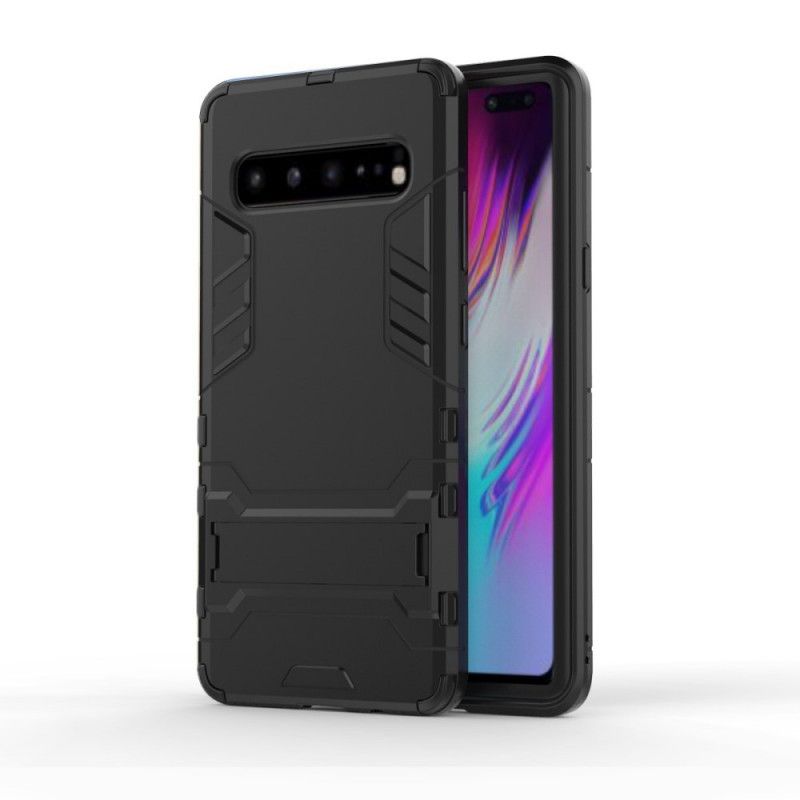 Cover Hoesje Samsung Galaxy S10 5G Grijs Zwart Telefoonhoesje Ultrabestendig