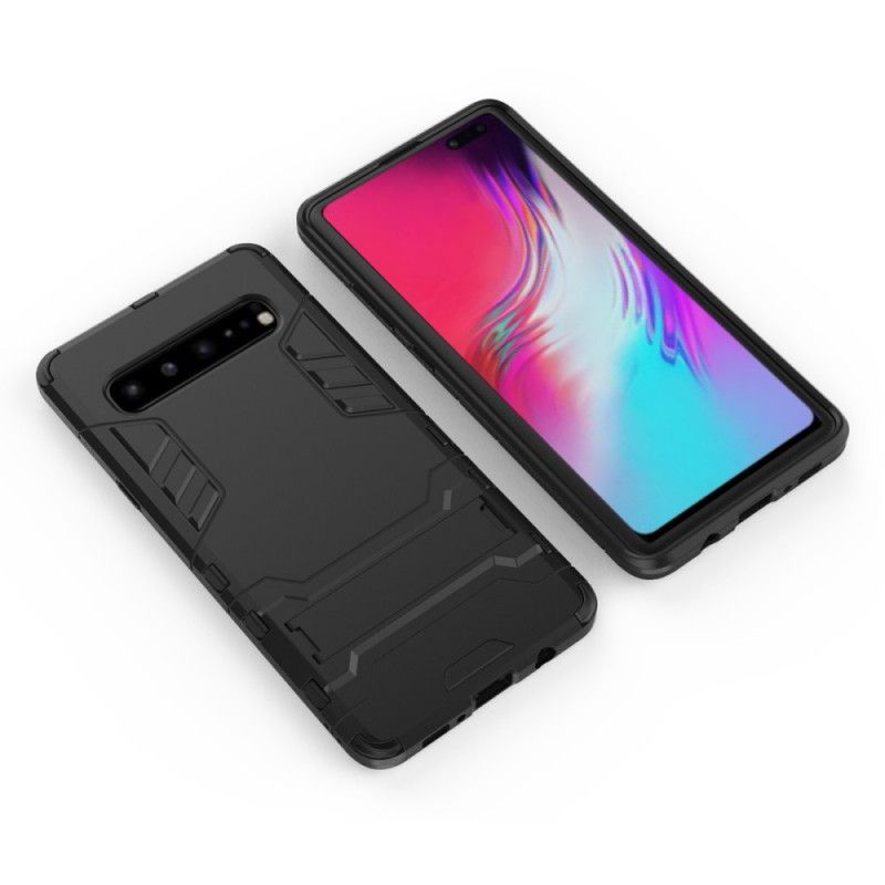 Cover Hoesje Samsung Galaxy S10 5G Grijs Zwart Telefoonhoesje Ultrabestendig