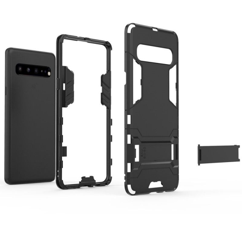 Cover Hoesje Samsung Galaxy S10 5G Grijs Zwart Telefoonhoesje Ultrabestendig