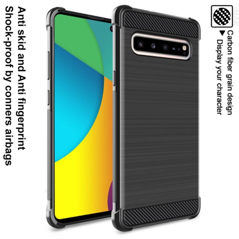 Hoesje Samsung Galaxy S10 5G Imak Geborsteld Koolstofvezel