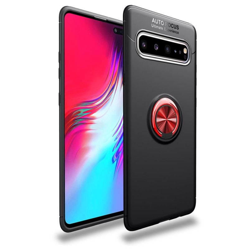 Hoesje Samsung Galaxy S10 5G Rood Zwart Lenuo Roterende Ring