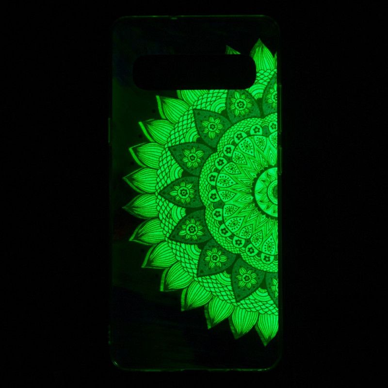 Hoesje Samsung Galaxy S10 5G Telefoonhoesje Fluorescerende Mandala