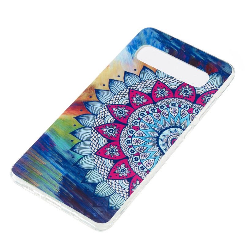 Hoesje Samsung Galaxy S10 5G Telefoonhoesje Fluorescerende Mandala