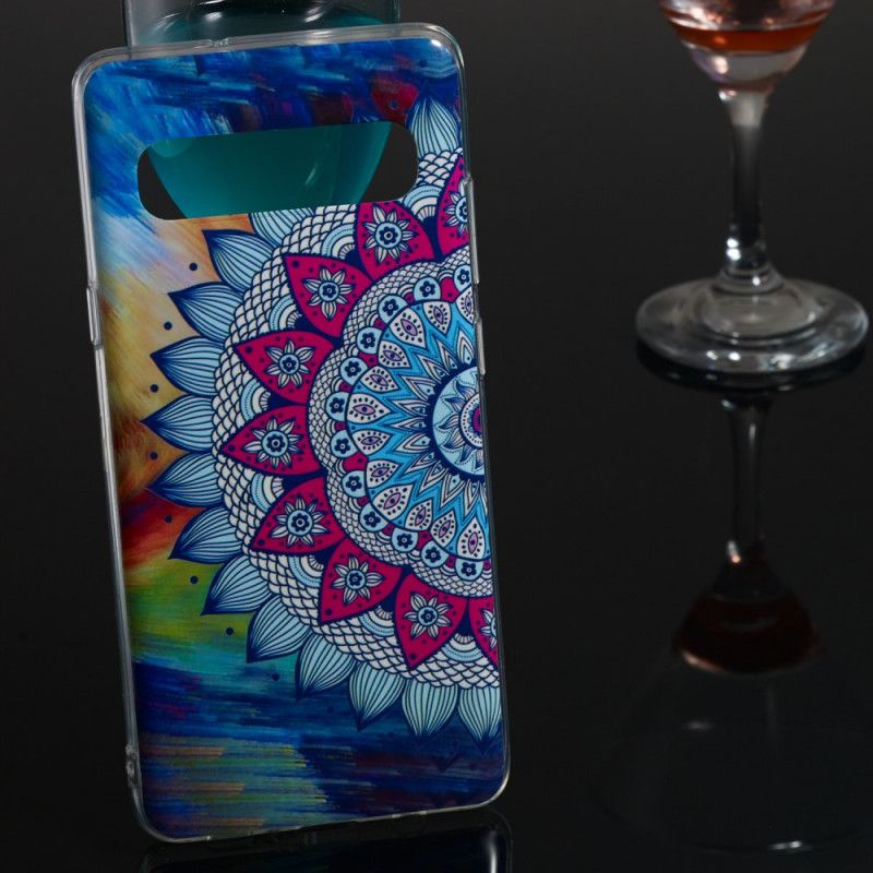 Hoesje Samsung Galaxy S10 5G Telefoonhoesje Fluorescerende Mandala