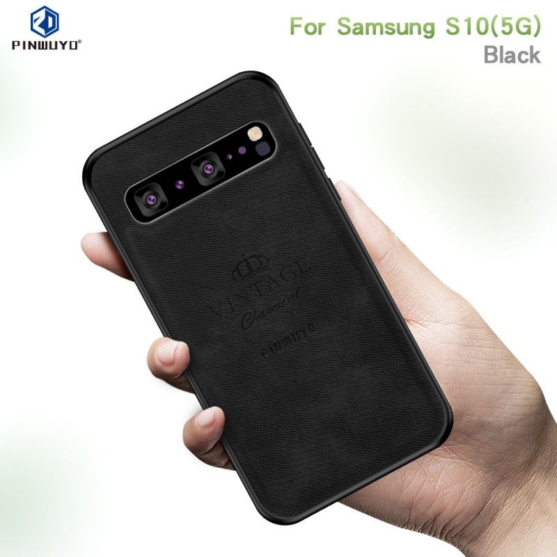 Hoesje voor Samsung Galaxy S10 5G Bruin Grijs Eervolle Vintage Pinwuyo