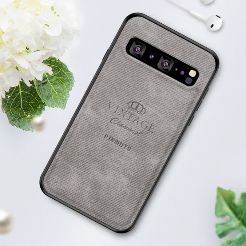 Hoesje voor Samsung Galaxy S10 5G Bruin Grijs Eervolle Vintage Pinwuyo