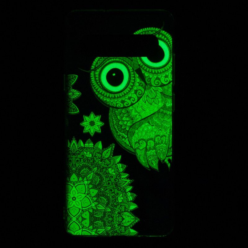 Hoesje voor Samsung Galaxy S10 5G Fluorescerende Mandala-Uil