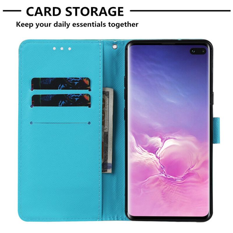 Leren Hoesje Samsung Galaxy S10 5G Telefoonhoesje Gekleurd Bos