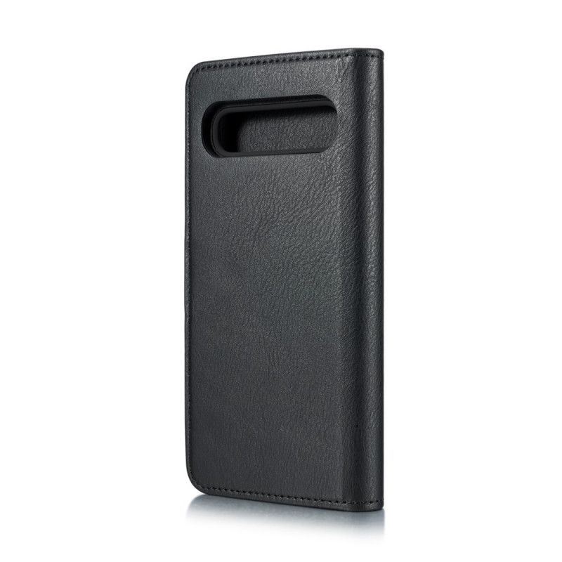 Leren Hoesje voor Samsung Galaxy S10 5G Grijs Zwart Dg. Afneembare Case