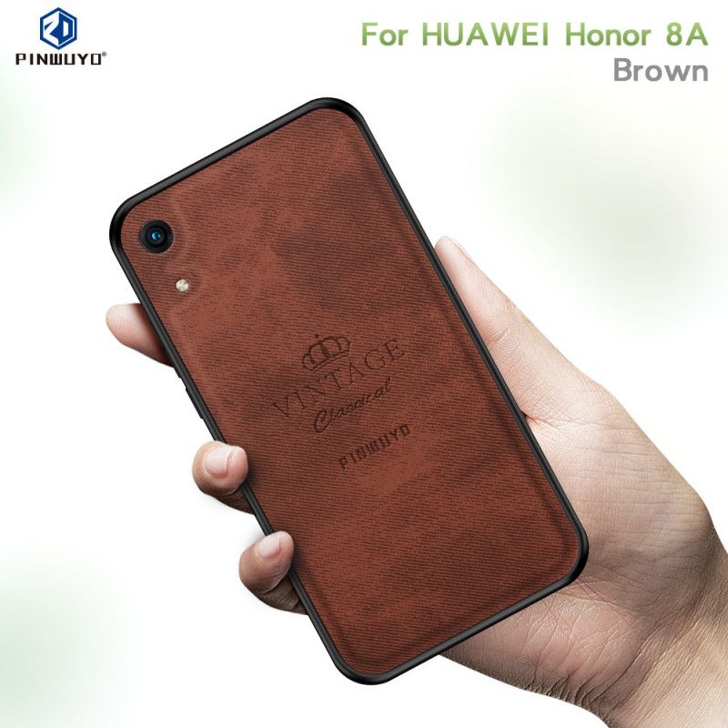 Hoesje voor Honor 8A Grijs Zwart Eervolle Vintage Pinwuyo