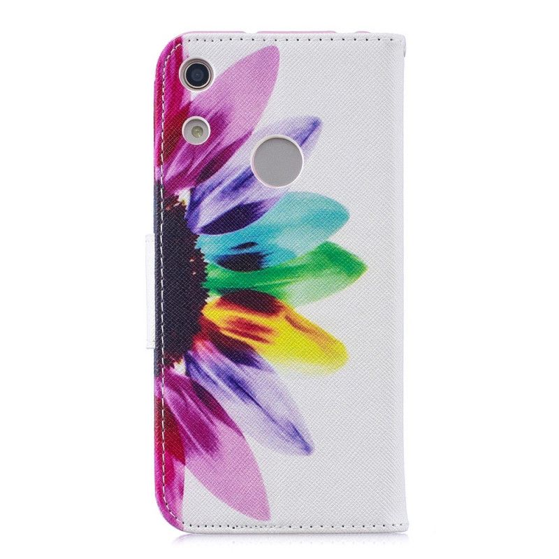 Leren Hoesje Honor 8A Aquarelbloem