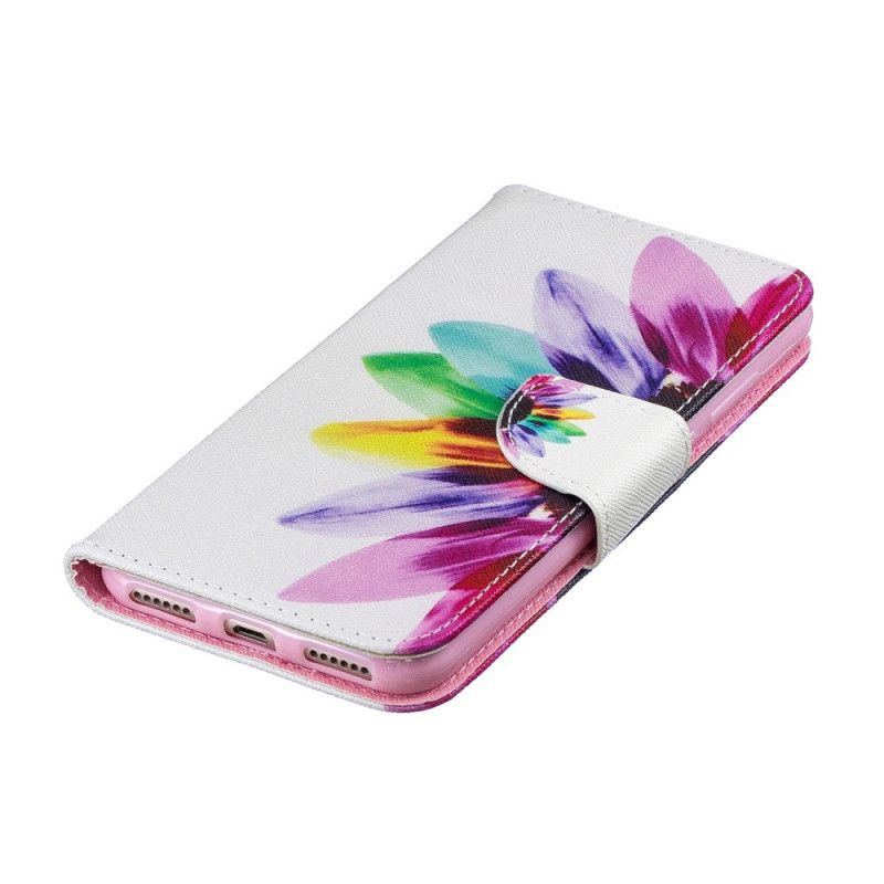 Leren Hoesje Honor 8A Aquarelbloem