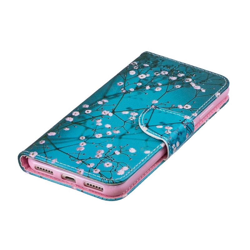 Leren Hoesje Honor 8A Telefoonhoesje Bloeiende Boom