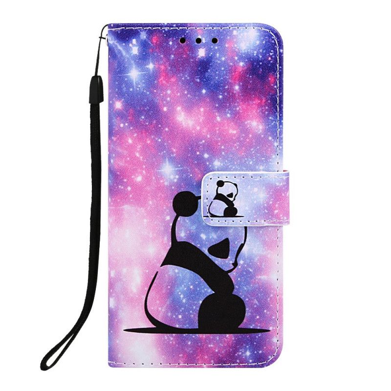 Leren Hoesje Honor 8A Telefoonhoesje String Panda Mijmeringen