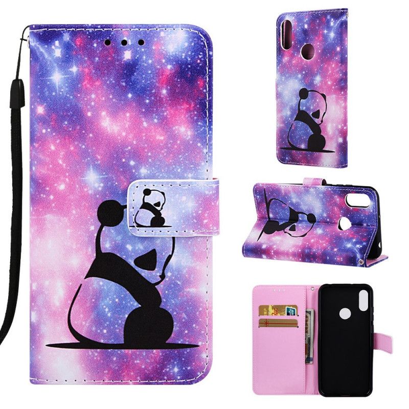 Leren Hoesje Honor 8A Telefoonhoesje String Panda Mijmeringen