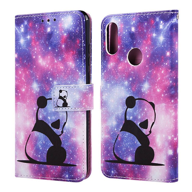 Leren Hoesje Honor 8A Telefoonhoesje String Panda Mijmeringen