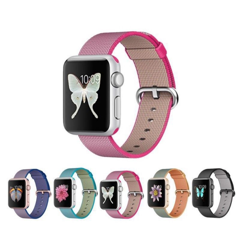 38 Mm Geweven Nylon Apple Horlogeband