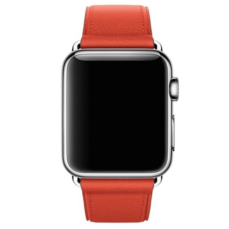 Apple-Horlogeband 40/38 Mm Echt Leer Met Lychee-Structuur