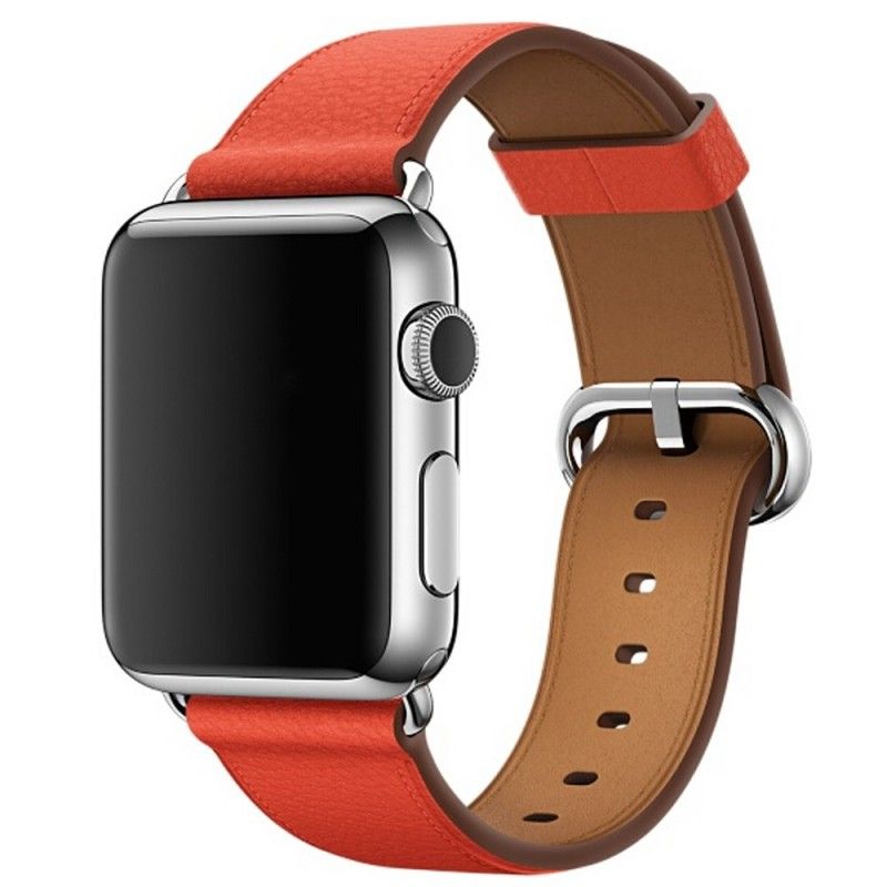 Apple-Horlogeband 40/38 Mm Echt Leer Met Lychee-Structuur