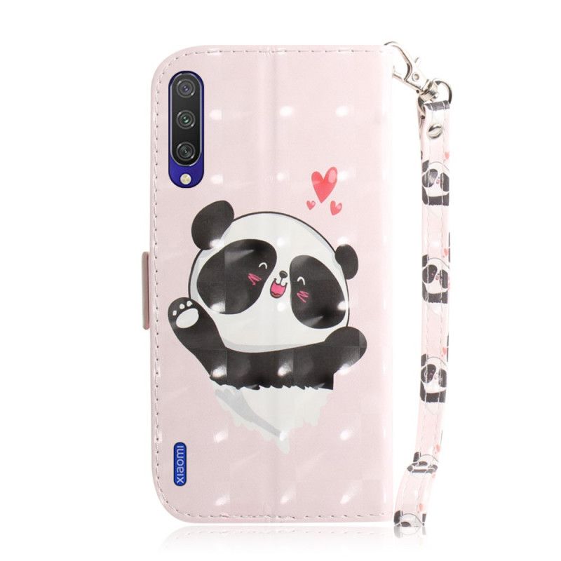 Flip Case Leren Xiaomi Mi A3 Panda Love Met String