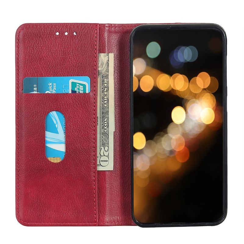 Folio-hoesje voor Xiaomi Mi A3 Rood Zwart Elegant Splitleer