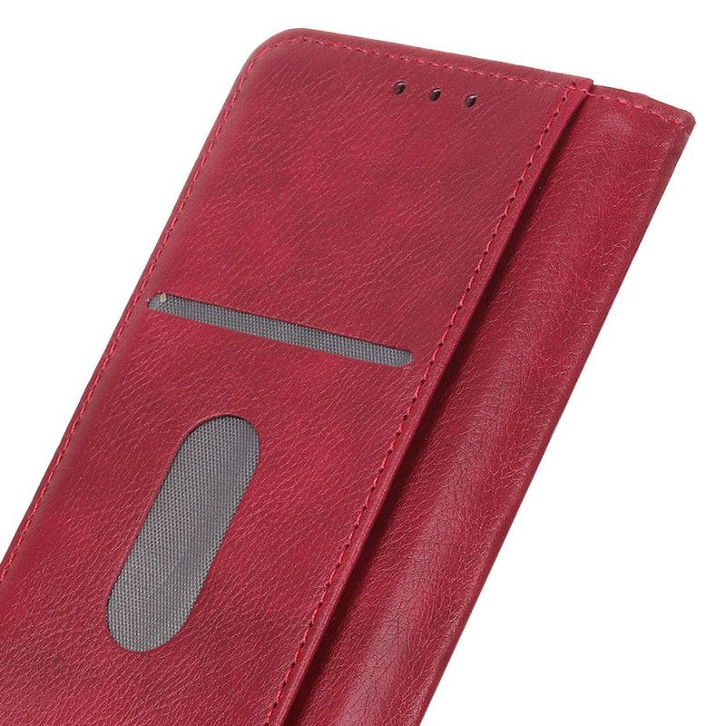 Folio-hoesje voor Xiaomi Mi A3 Rood Zwart Elegant Splitleer