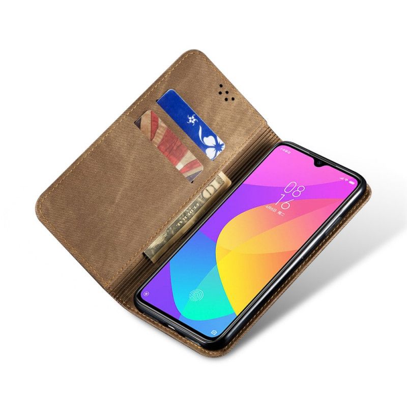 Folio-hoesje Xiaomi Mi A3 Donkerblauw Zwart Jeansstof