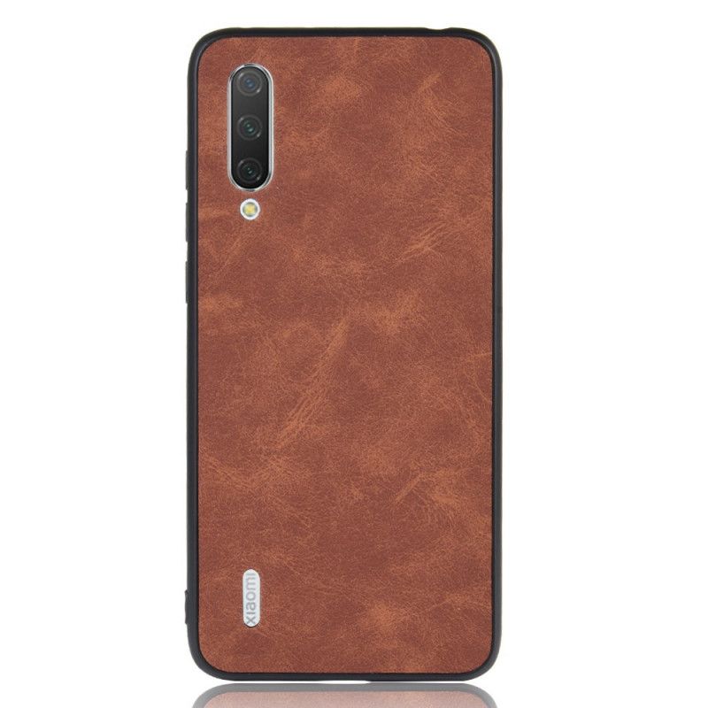 Hoesje voor Xiaomi Mi A3 Donkerblauw Verfijnde Look Met Leereffect