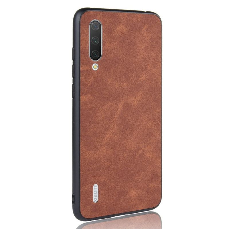 Hoesje voor Xiaomi Mi A3 Donkerblauw Verfijnde Look Met Leereffect