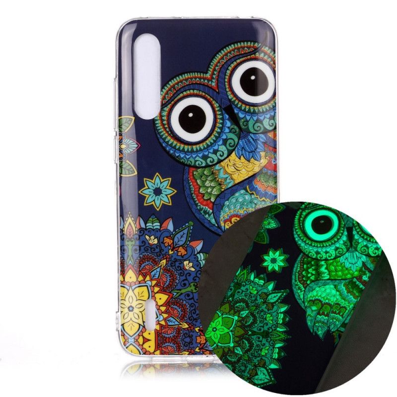 Hoesje voor Xiaomi Mi A3 Fluorescerende Mandala-Uil